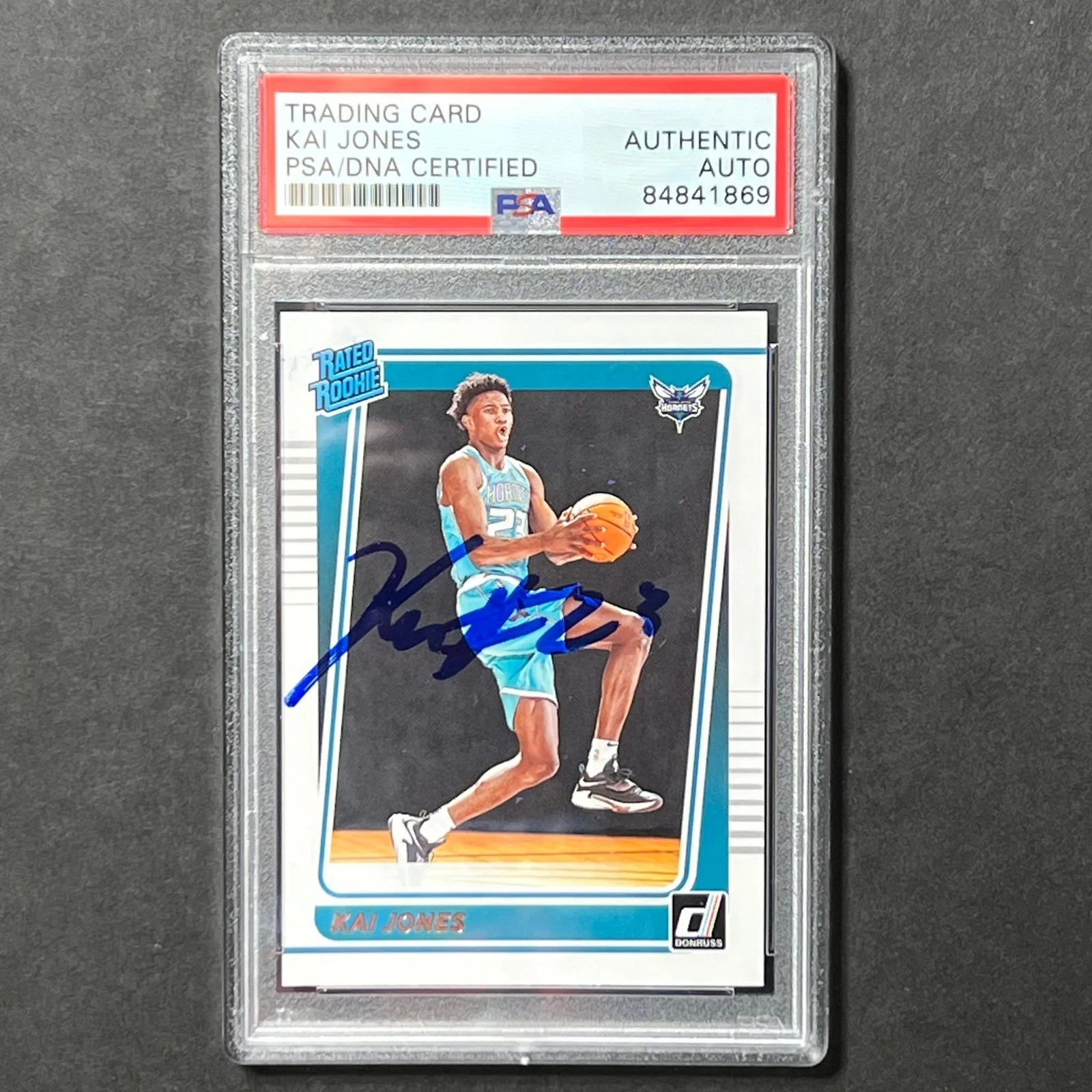 2021-22 Panini Donruss #232 Kai Jones Signed AUTO PSA Slabbed Hornets
