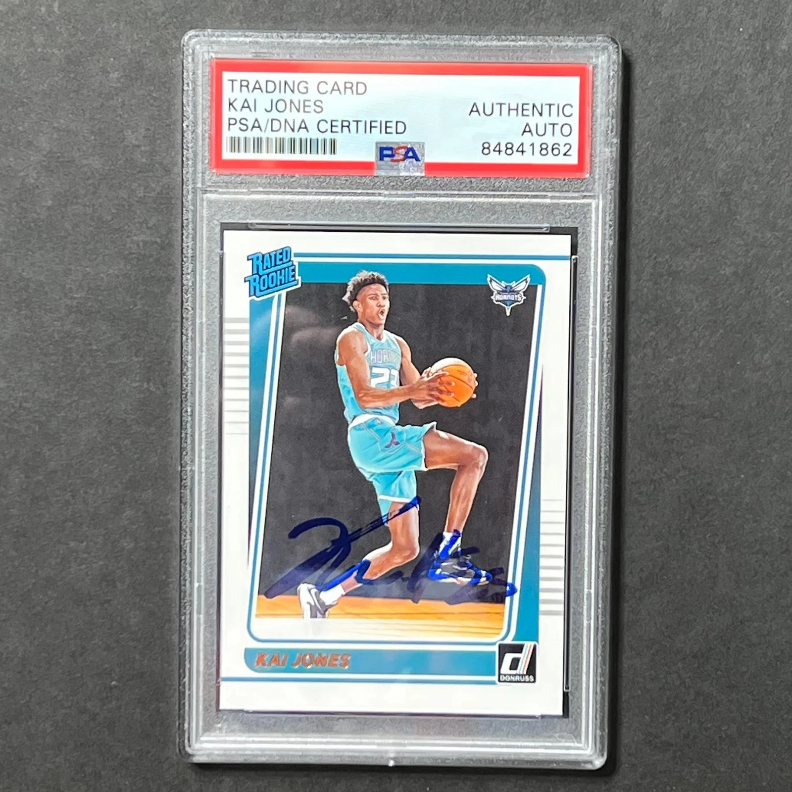 2021-22 Panini Donruss #232 Kai Jones Signed AUTO PSA Slabbed Hornets

