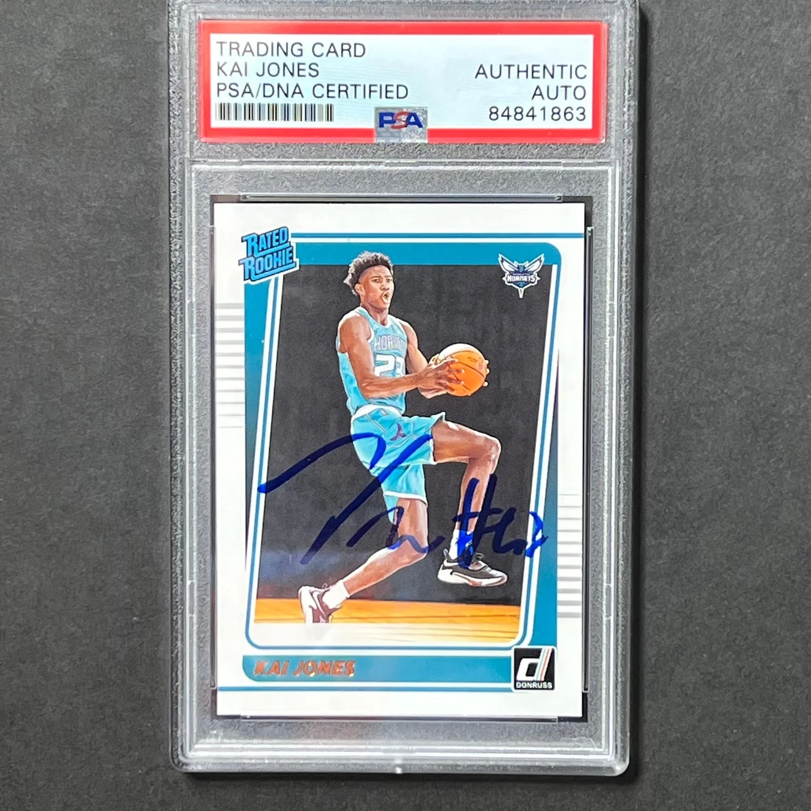 2021-22 Panini Donruss #232 Kai Jones Signed AUTO PSA Slabbed Hornets
