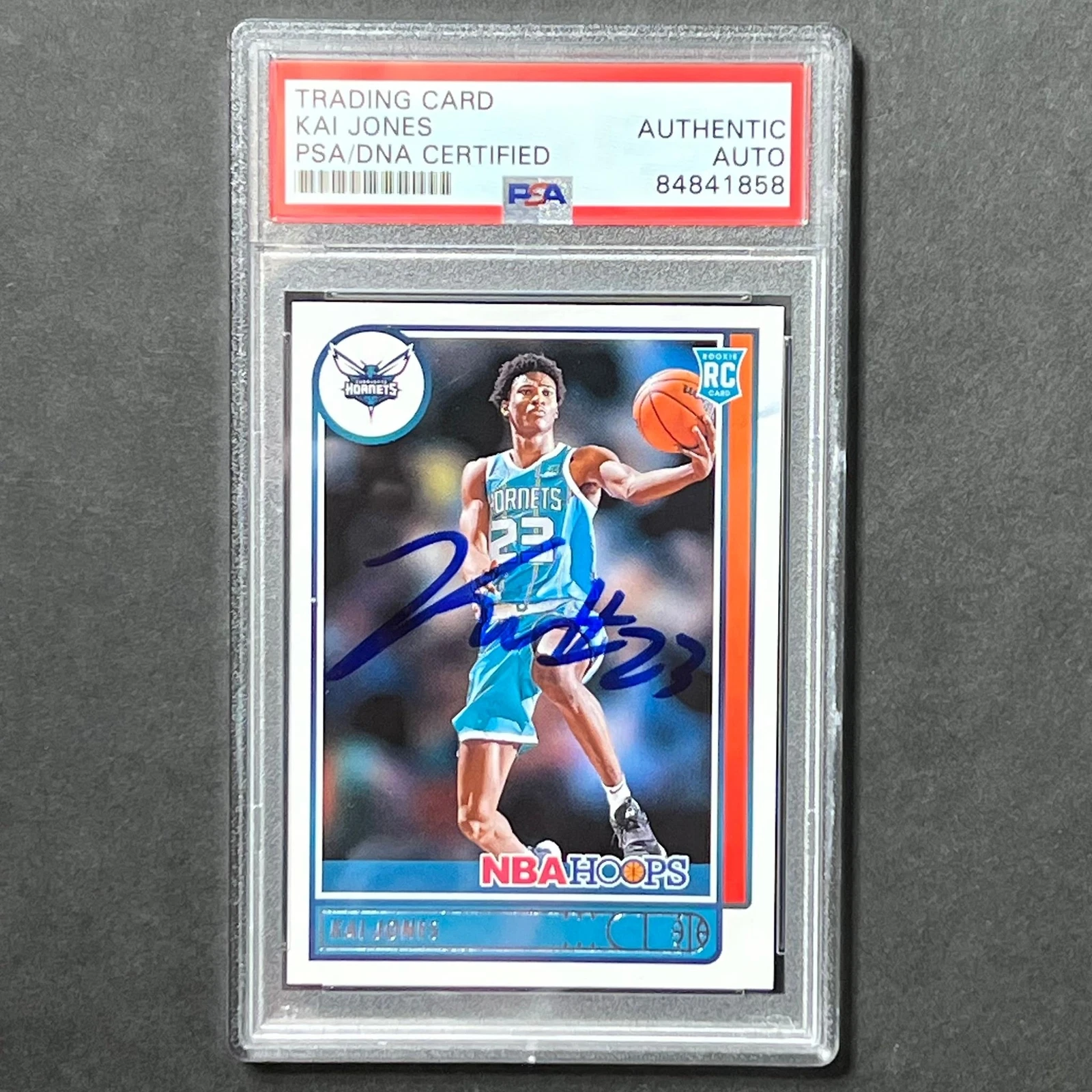 2021-22 Panini NBA Hoops #230 Kai Jones Signed AUTO PSA Slabbed Hornets
