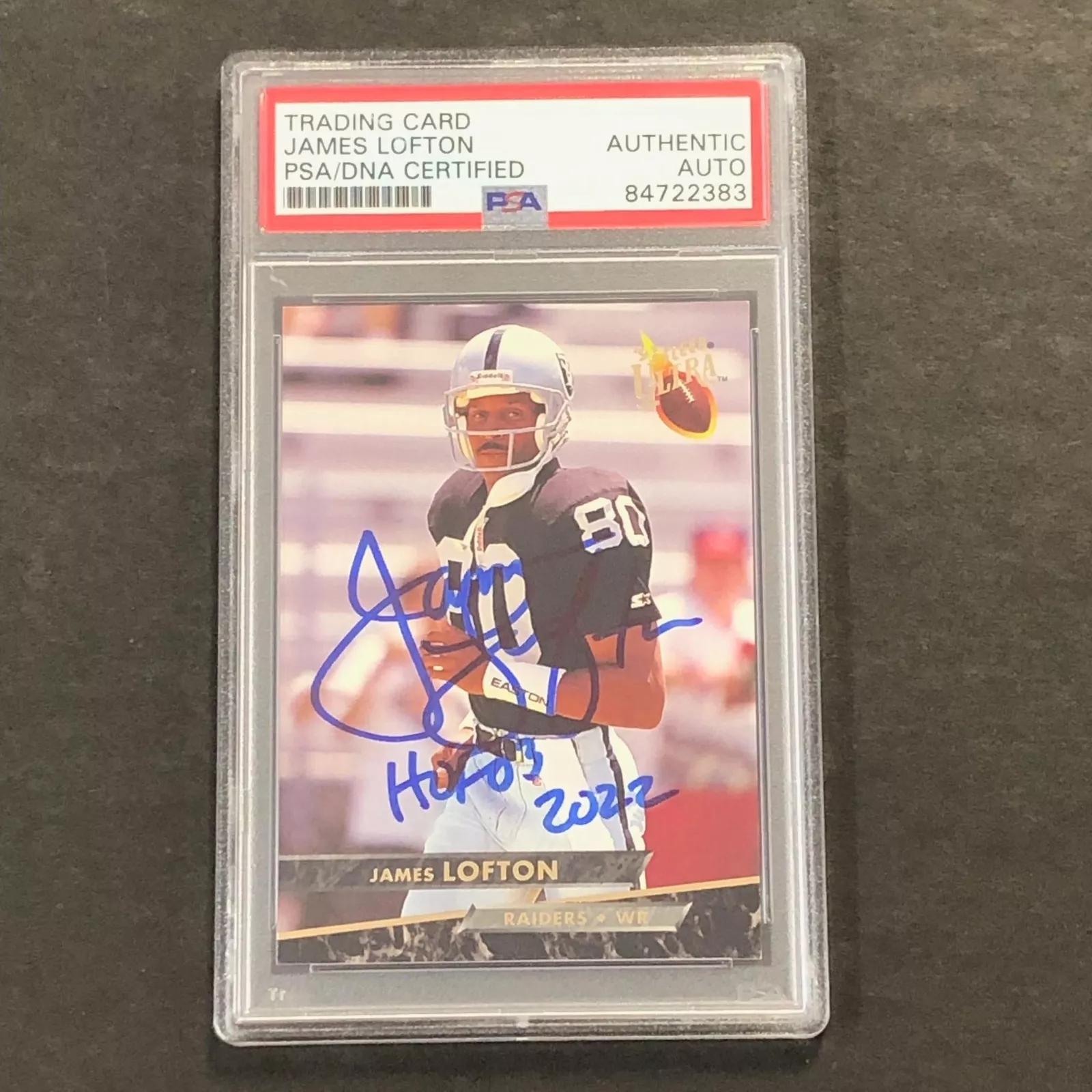 1992 Fleer Ultra #221 James Lofton Signed Card PSA Slabbed Raiders
