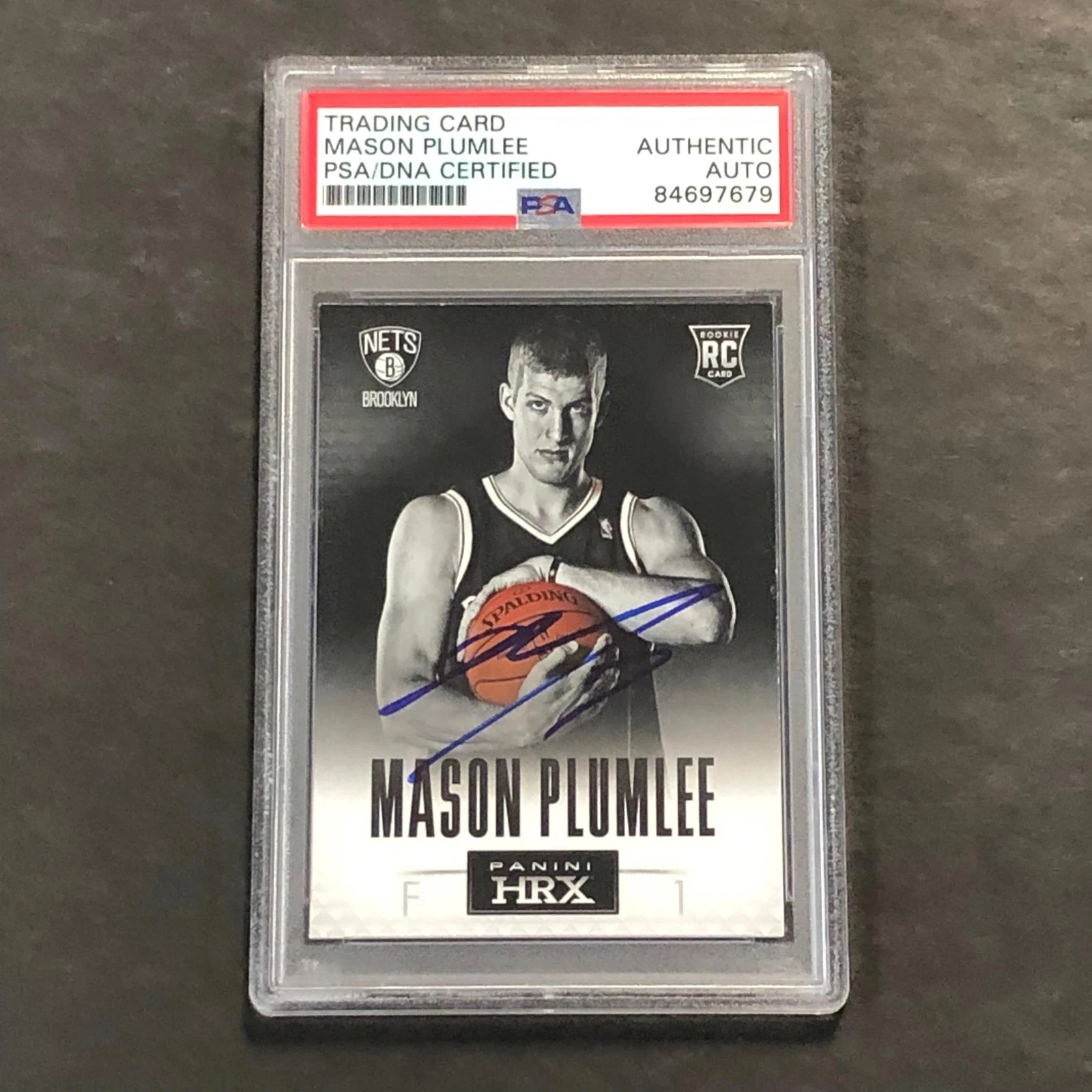 2013-14 Panini HRX #13 Mason Plumlee Signed Card AUTO PSA Slabbed RC Nets
