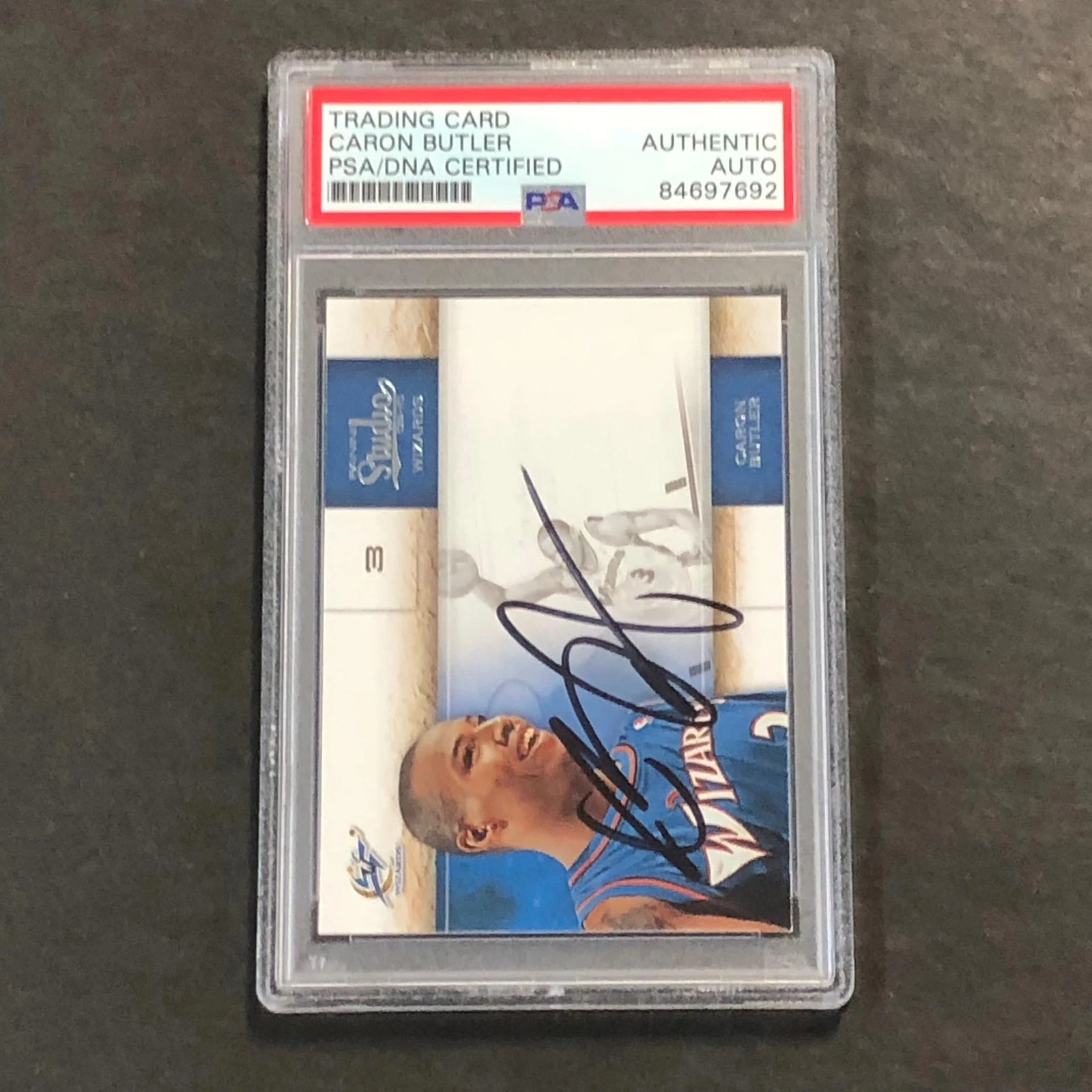 2009-10 Panini Studio #99 Caron Butler Signed Card AUTO PSA Slabbed Wizards

