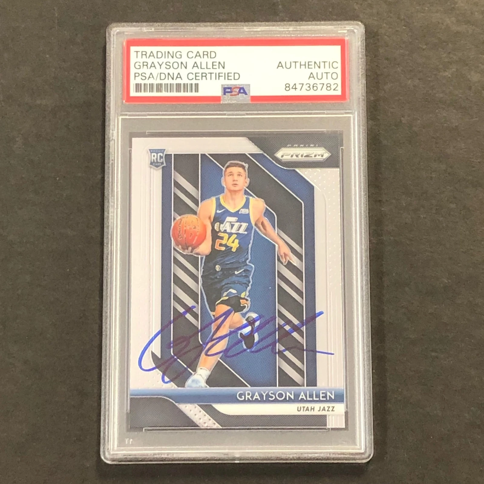 2018-19 Panini Prizm #123 Grayson Allen Signed Card AUTO PSA Slabbed Jazz

