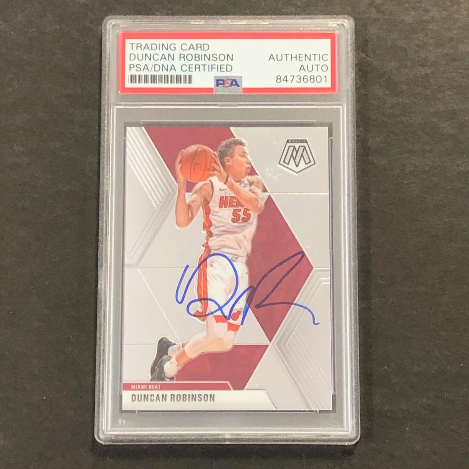 2019 Panini Mosaic #170 Duncan Robinson Signed Card AUTO PSA Slabbed Heat
