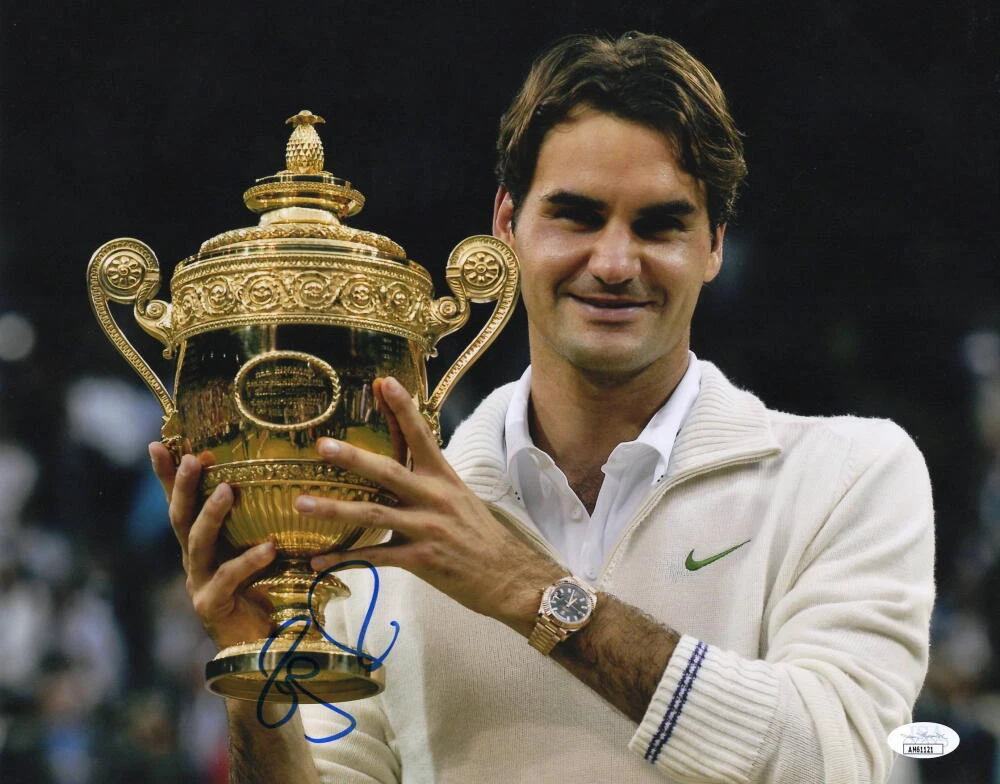 Roger Federer Signed Autograph 11x14 Photo - Tennis Icon & Champion w/ JSA COA
