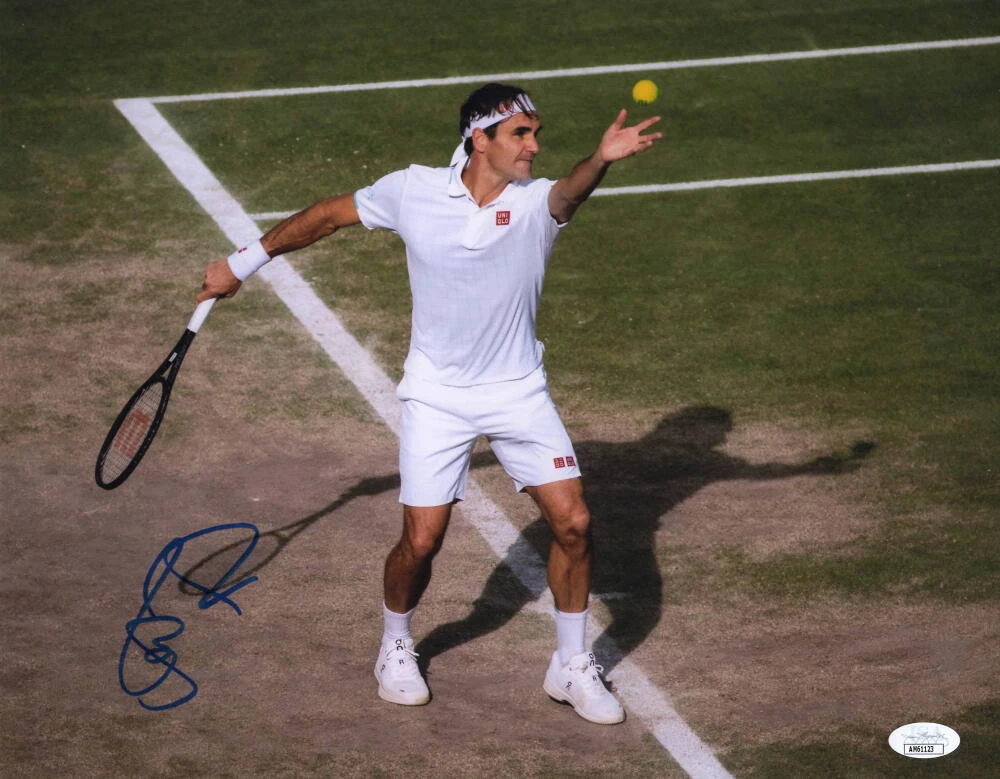Roger Federer Signed Autograph 11x14 Photo - Tennis Champion w/ JSA COA
