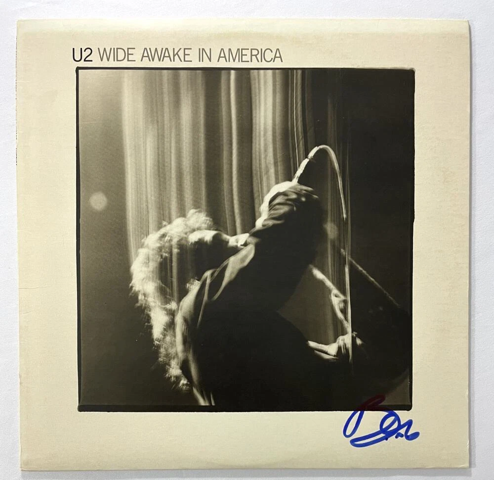 Bono U2 Signed Autograph Album Vinyl Record - Wide Awake in America Beckett COA
