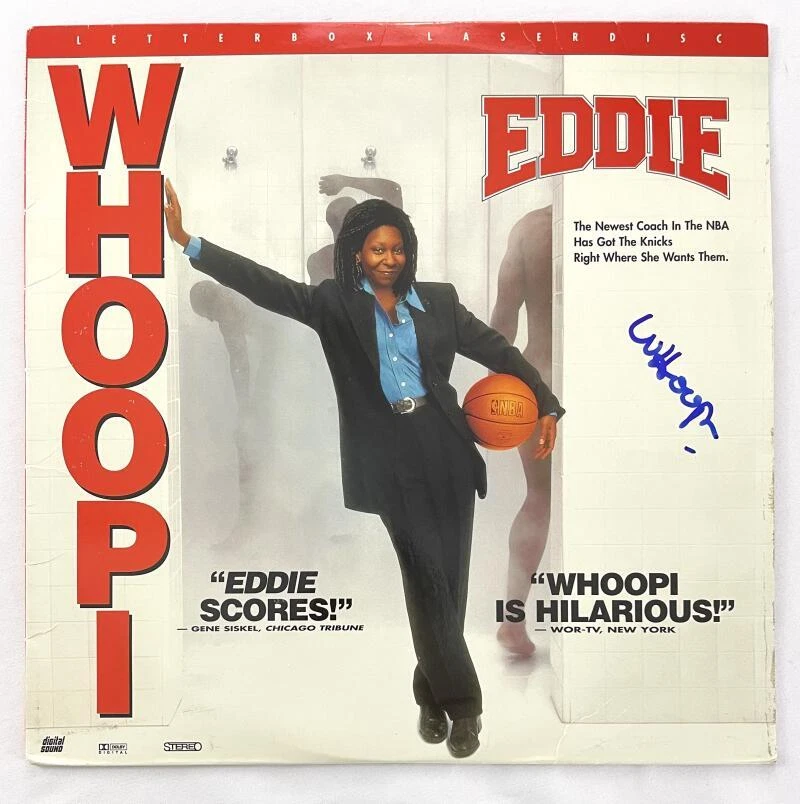 Whoopi Goldberg Signed Autograph Eddie LaserDisc Record - New York Knicks
