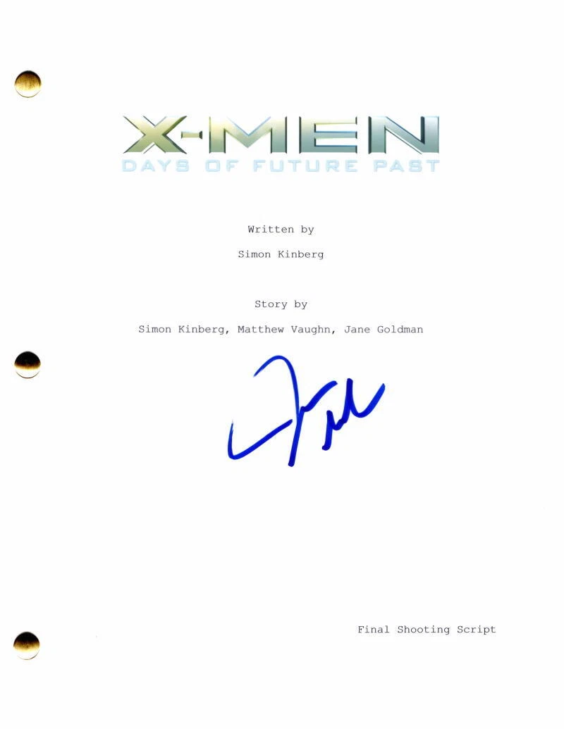 James Marsden Signed Autograph X-Men Days of Future Past Movie Script - Cyclops
