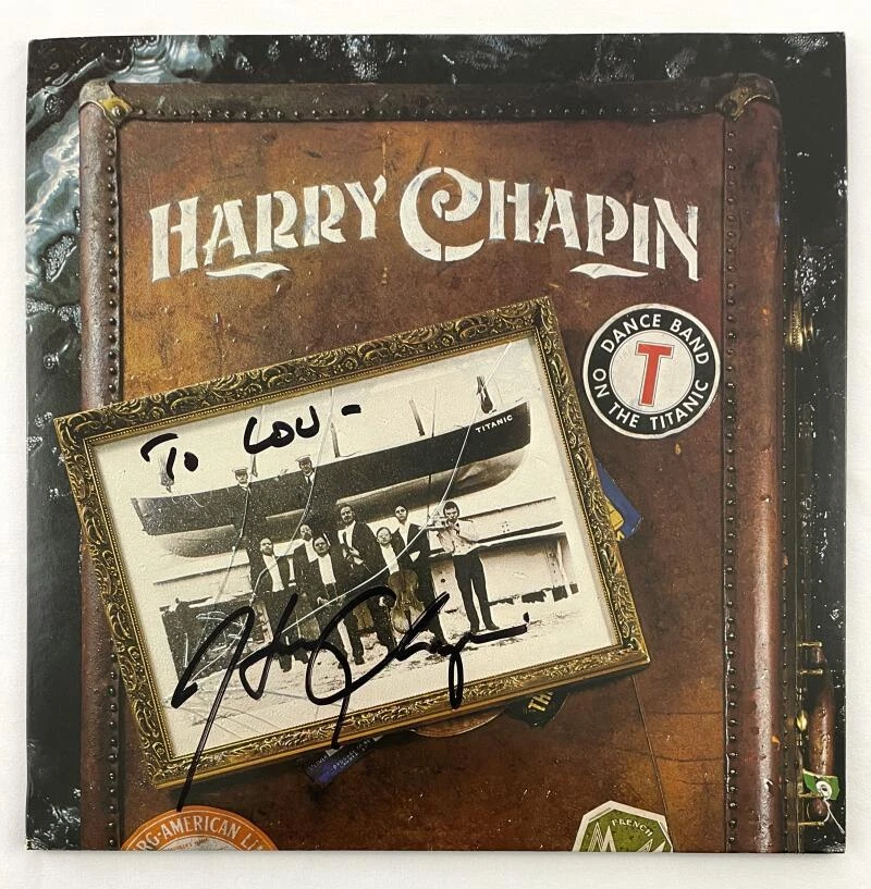 Harry Chapin Signed Autograph Album Record - Dance Band on the Titanic Beckett
