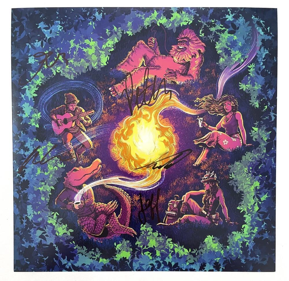 Goose Full Band x5 Signed Autograph 12x12 Night Lights EP Album Flat w/ JSA COA
