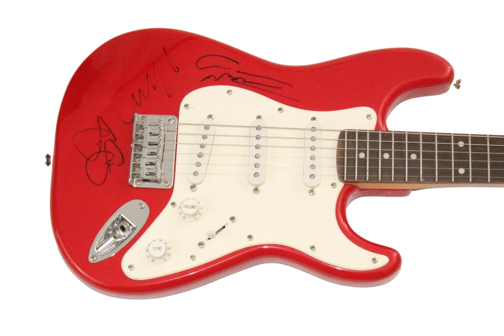 Neil Young Stephen Stills & G Nash Signed Autograph Mini Fender Strat w/ JSA COA
