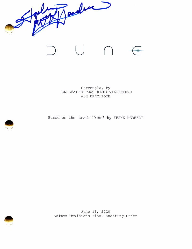 Stephen McKinley Henderson Signed Autograph Dune Full Movie Script Thufir Hawat
