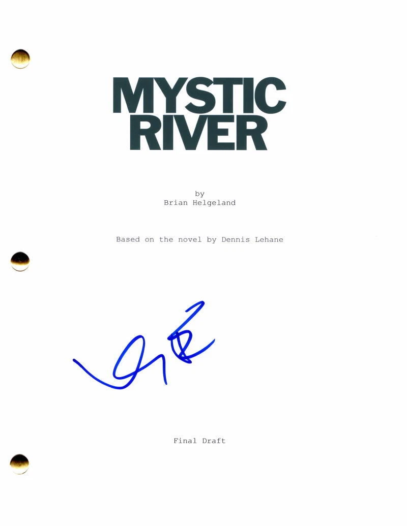 Kevin Bacon Signed Autograph Mystic River Movie Script Director: Clint Eastwood

