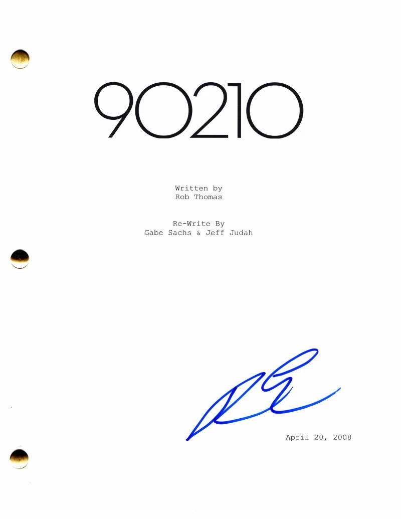 Ryan Eggold Signed Autograph 90210 Full Episode Script - Ryan Matthews Stud
