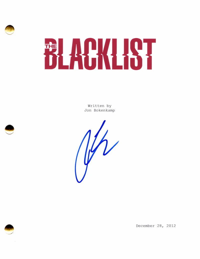 Ryan Eggold Signed Autograph The Blacklist Full Pilot Script - Tom Keen
