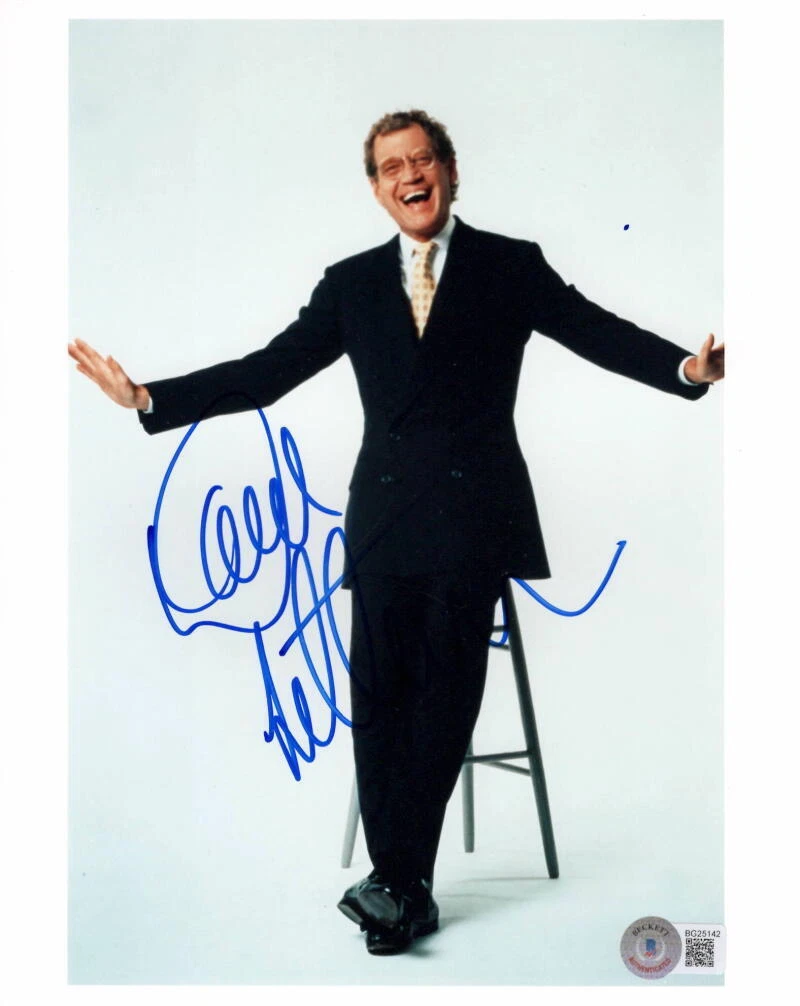 David Letterman Signed Autograph 8x10 Photo - Legendary Late Show Host Beckett
