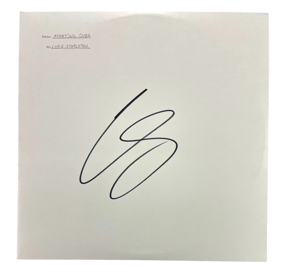 Chris Stapleton Signed Autograph Album Vinyl Record Starting Over w/ JSA COA
