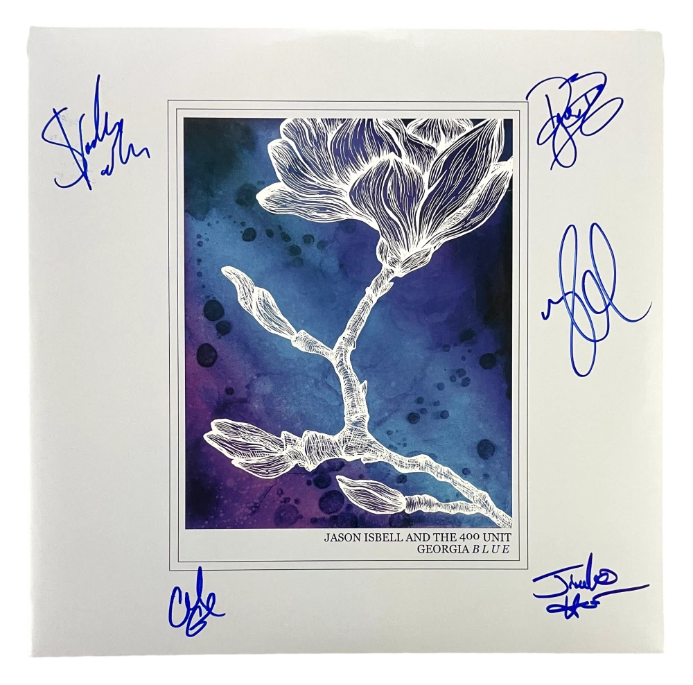 Jason Isbell and the 400 Unit Signed Autograph Album Vinyl Record Georgia Blue
