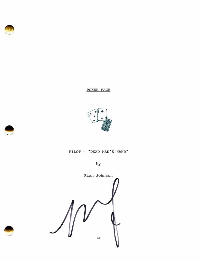 Natasha Lyonne Signed Autograph Poker Face Full Pilot Script - Charlie Cale
