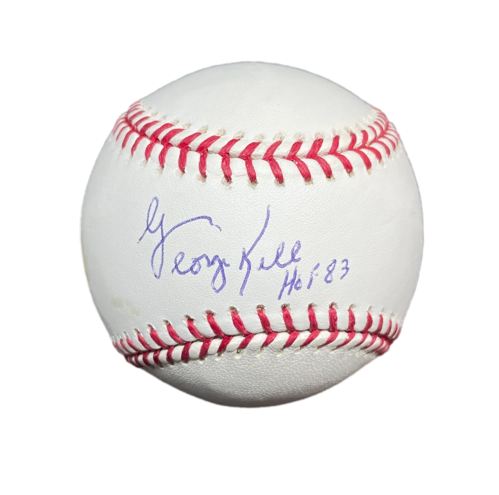 George Kell Signed Autograph OMLB Baseball Ball w/ HOF 1983 *TONING* PSA COA
