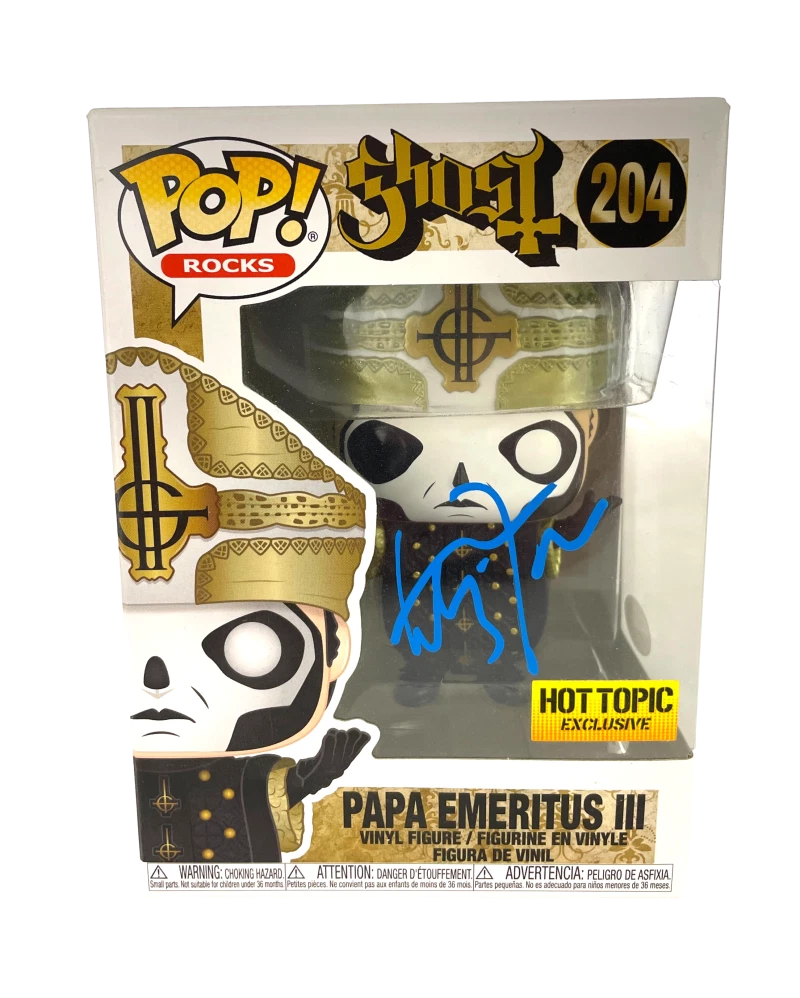 Tobias Forge Signed Autograph Funko Pop 204 Ghost Papa Emeritus 3 Hot Topic JSA
