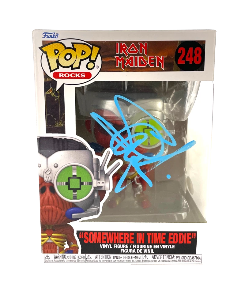 Steve Harris Signed Autograph Funko Pop 248 Somewhere in Time - Iron Maiden JSA
