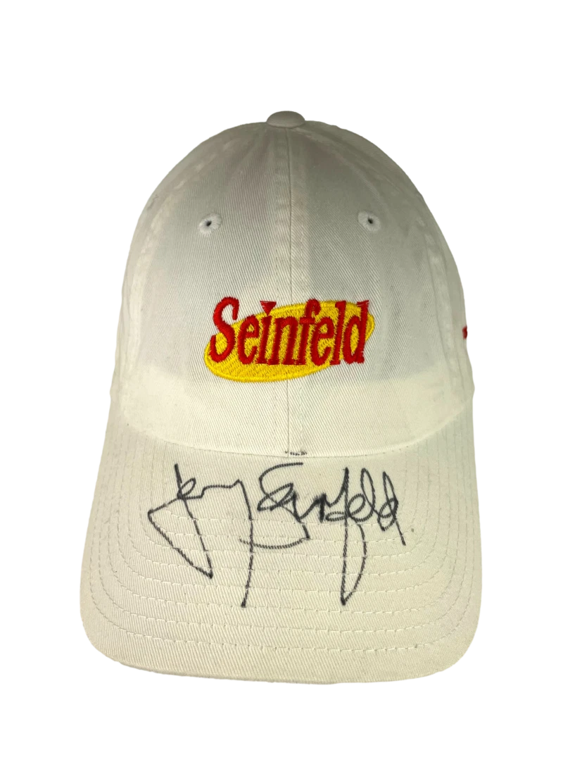 Jerry Seinfeld Signed Autograph Promo Baseball Hat Rare Full Signature! JSA COA
