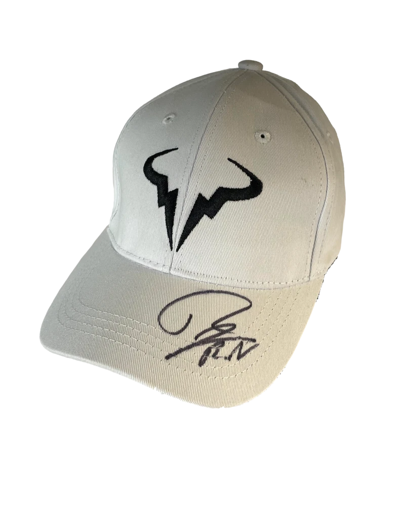 Rafael Nadal Signed Autograph Signature Logo Tennis Baseball Cap Hat w/ JSA COA
