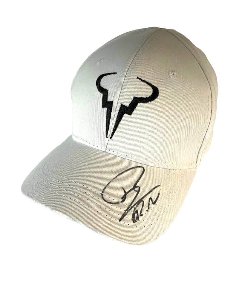 Rafael Nadal Signed Autograph Signature Logo Tennis Baseball Cap Hat JSA COA
