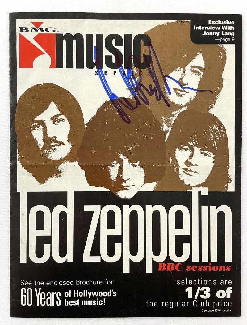 John Paul Jones Led Zeppelin Signed Autograph BMG Music Service Magazine Beckett
