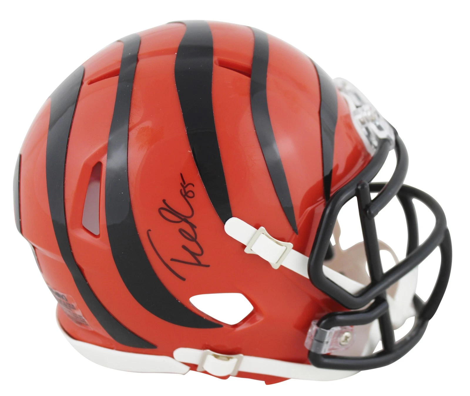 Bengals Tee Higgins Authentic Signed Speed Mini Helmet Autographed BAS Witnessed
