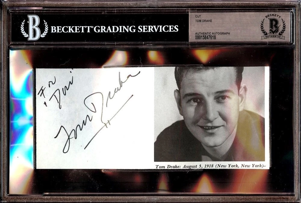 Tom Drake Signed Autographed Cut Signature Meet Me in St. Louis BAS Slabbed

