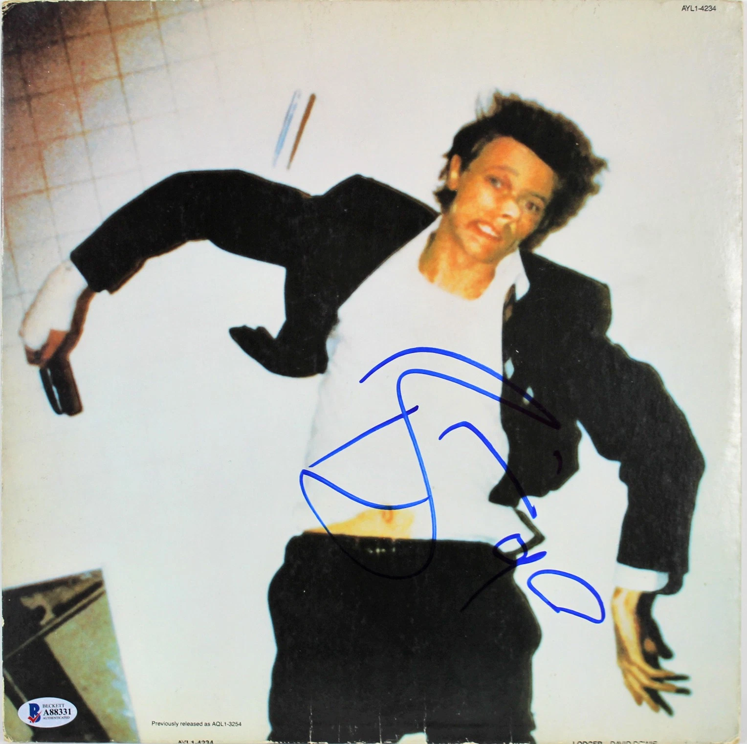 David Bowie Authentic Signed Lodger Album Cover W/ Vinyl Autographed BAS #A88331
