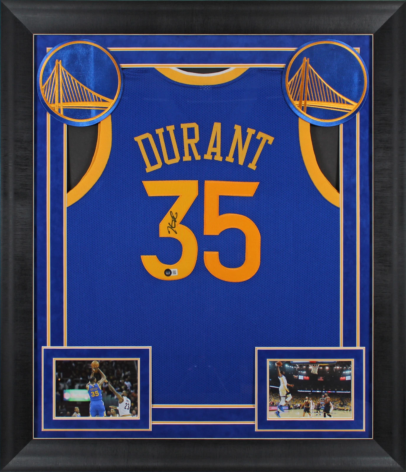 Kevin Durant Authentic Signed Blue Pro Style Framed Jersey BAS Witnessed
