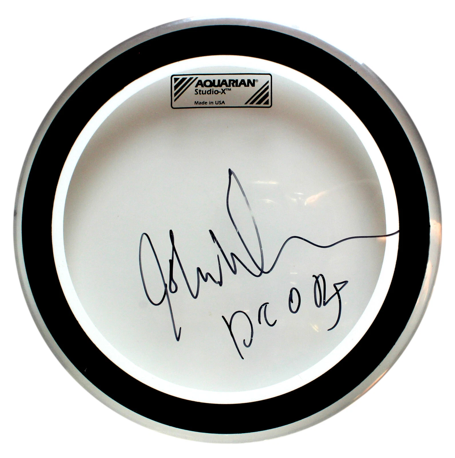 JOHN DENSMORE OF THE DOORS SIGNED AUTOGRAPHED DRUM HEAD ACOA
 COLLECTIBLE MEMORABILIA