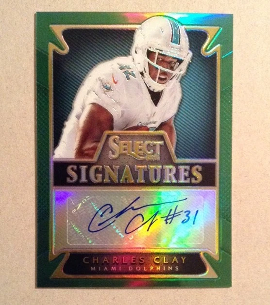 CHARLES CLAY 2014 SELECT GREEN PRIZM REFRACTOR AUTO RC #4/5 Ssp ROOKIE
