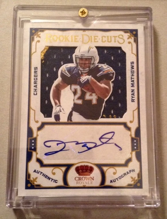 2010 CROWN ROYALE RYAN MATHEWS AUTO PATCH 2 Clr JERSEY #20/50 ROOKIE CHARGERS
