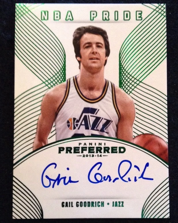13-14 Panini Preferred NBA Pride Emerald Green Autograph Auto Gail Goodrich 5/5
