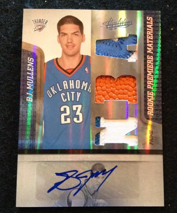 B.J. Mullens 09/10 Absolute Memorabilia Autograph Game Jersey-Basketball #4/5 SP
