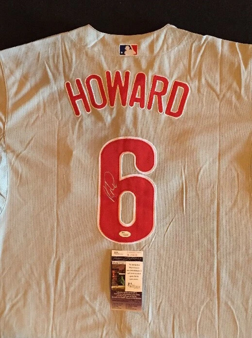RYAN HOWARD PHILADELPHIA PHILLIES Grey SIGNED Jersey JSA/COA !!!! MLB AUTO
