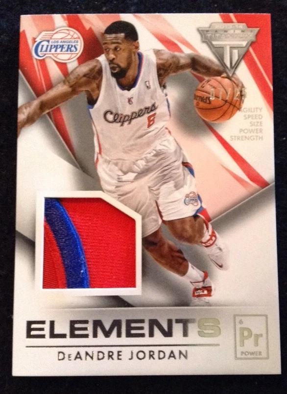 2013- 14 Titanium Elements DeAndre Jordan Patch Clippers 7/25 Nice Patch
