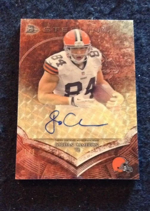 2014 Bowman Sterling Jordan Cameron 1/1 Superfractor Auto!! True 1/1 Pro Bowl TE
