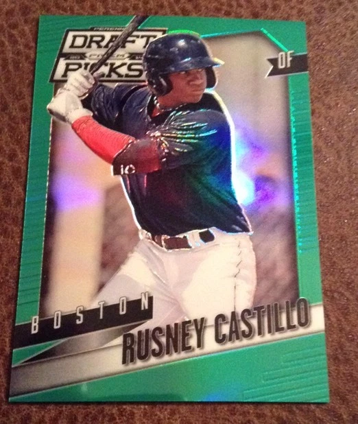 Rusney Castillo 2014 Panini Prizm Draft Picks GREEN PRIZM #26/35 Boston Red Sox
