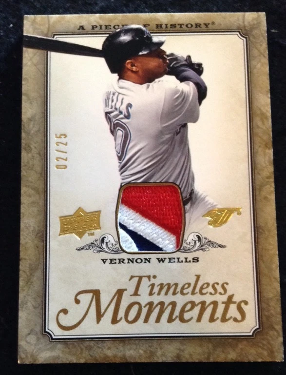 2008 UD POH Timeless Moments #50 Vernon Wells 3 Color Sick Patch 2/25 Ssp Wow
