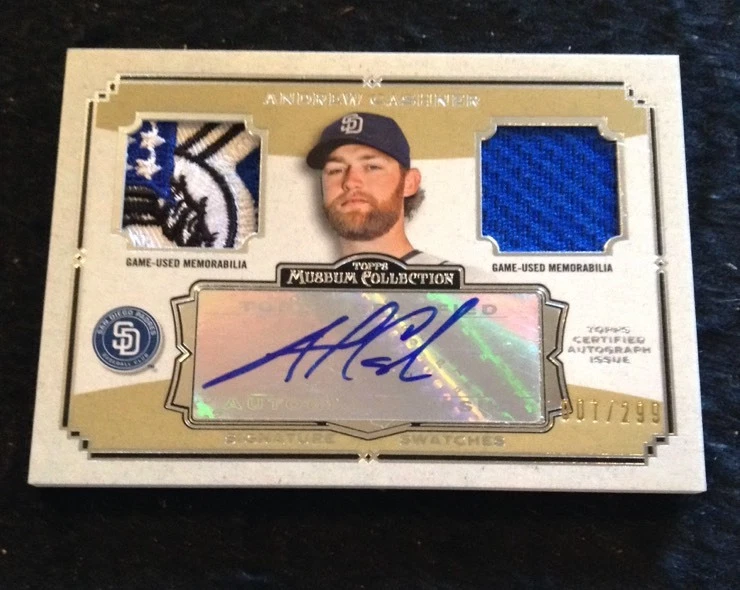2013 Topps Museum Collection Andrew Cashner 7/299 Sick Sick Patch Jersey Auto
