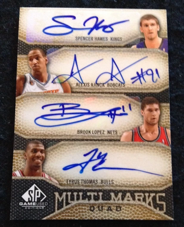 LOPEZ AJINCA HAWES THOMAS 09-10 SP MULTI MARKS AUTO /50
