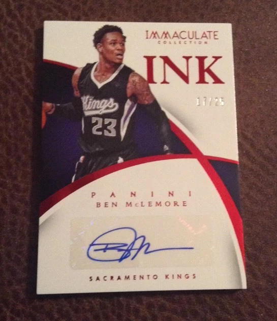 2014-15 BEN MCLEMORE IMMACULATE INK AUTO RED PARALLEL 17/25
