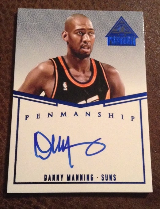 2014-15 Panini Paramount Danny Manning Penmanship On Card Auto 14/25 Ssp
